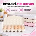 Huevera Plástica para 18 Huevos con Tapa con Cierre Seguro - Imagen 7