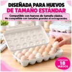 Huevera Plástica para 18 Huevos con Tapa con Cierre Seguro - Imagen 9