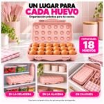 Huevera Plástica para 18 Huevos con Tapa con Cierre Seguro - Imagen 8