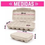 Huevera Plástica para 18 Huevos con Tapa con Cierre Seguro - Imagen 2