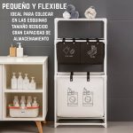 Mueble Organizador de Lavadero de 3 Niveles para Ropa Sucia - Image 6