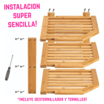 Estante esquinero bambú 3 niveles multiusos para baño cocina - Image 4