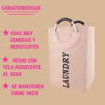 Canasto Organizador de Ropa Sucia de Tela Plegable para Lavandería - Image 3