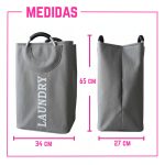 Canasto Organizador de Ropa Sucia de Tela Plegable para Lavandería - Image 2
