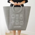 Canasto Organizador de Ropa Sucia de Tela Plegable para Lavandería - Image 6