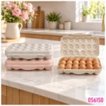 Huevera Plástica para 18 Huevos con Tapa con Cierre Seguro