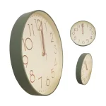 Reloj de Pared Vintage 21,5cm Fondo Crema Números Dorados - Image 4