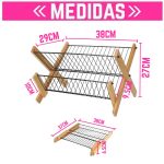 Escurridor Secaplatos para Cocina con Doble Nivel de Bambu y Metal - Image 3