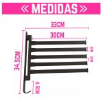 Toallero Giratorio 180° con 5 Barras Instalación Con Tornillos - Image 3