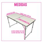 Mesa de Camping Plegable Altura Ajustable - Image 3