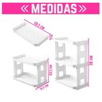 Organizador Estante Exhibidor de 3 Niveles Multifuncional Hogar para Armar - Image 3