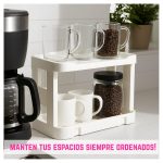 Organizador Estante Exhibidor de 2 Niveles Multifuncional Hogar para Armar - Image 5