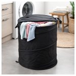 Cesto Organizador de Ropa Sucia con Manijas Plegable Redondo