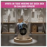 Cesto Organizador de Ropa Sucia con Manijas Plegable Redondo - Image 6