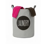 Cesto Organizador de Ropa Sucia con Manijas Plegable Redondo - Image 2