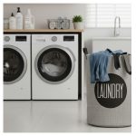 Cesto Organizador de Ropa Sucia con Manijas Plegable Redondo