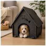 Cucha Casa Cama de Fieltro para Gatos y Perros Desmontable Portátil - Imagen 7