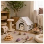 Cucha Casa Cama de Fieltro para Gatos y Perros Desmontable Portátil - Imagen 10