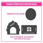 Casa Cama de Fieltro para Gatos y Perros Desmontable Portátil - Image 4