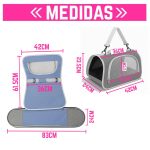 Bolso Transportador Semirrígido para Perros y Gatos con Malla Respirable - Image 2