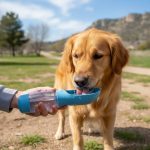 Bebedero con Cuenco para Mascotas Perros 2 en 1 Agua Alimentos - Image 2