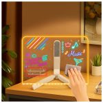 Pizarra Mágica de Luz LED USB Multicolor Con Soporte - Image 4