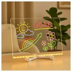 Pizarra Mágica de Luz LED USB Multicolor Con Soporte