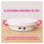 Plataforma Base Exhibidora Giratoria 360° Multiusos con USB - Image 4