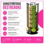 Porta Cápsulas Giratorio 360° Capacidad para 24 Cápsulas de Café - Imagen 5