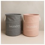 Cesto Organizador de Ropa Sucia con Manijas Plegable Redondo