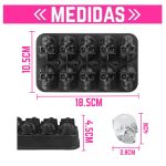 Cubetera Molde Flexible para Hielos de Silicona con Tapa de Calaveras - Image 3