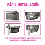 Dispenser de Jabón Líquido Recargable Fijo con Capacidad de 350mL para Cocina Baño - Image 4