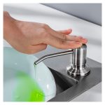 Dispenser de Jabón Líquido Recargable Fijo con Capacidad de 350mL para Cocina Baño