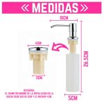 Dispenser de Jabón Líquido Recargable Fijo con Capacidad de 350mL para Cocina Baño - Image 3