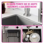 Dispenser de Jabón Líquido Recargable Fijo con Capacidad de 350mL para Cocina Baño - Image 6