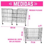 Carrito Organizador Exhibidor Metálico con Ruedas Giratorias 360° - Image 2