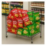 Carrito Organizador Exhibidor Metálico con Ruedas Giratorias 360° - Image 4