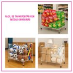 Carrito Organizador Exhibidor Metálico con Ruedas Giratorias 360° - Image 5