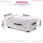 Organizador para el Hogar Pequeño Multiusos Plegable con Manija Cierre y Ruedas - Image 3