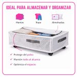 Organizador para el Hogar Pequeño Multiusos Plegable con Manija Cierre y Ruedas - Image 6