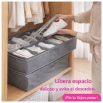 Organizador para Zapatos Bajo Cama con 12 Divisiones, Tapa, Visor, Cierre y Manijas - Image 8