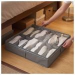 Organizador para Zapatos Bajo Cama con 12 Divisiones, Tapa, Visor, Cierre y Manijas - Image 9