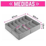 Organizador para Zapatos Bajo Cama con 12 Divisiones, Tapa, Visor, Cierre y Manijas - Image 3