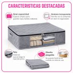 Bolsa Organizadora Mediana para Ropa Plegable con Visor Frontal, Cierre y Manijas - Image 5