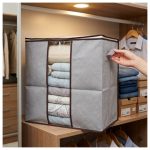 Bolsa Organizadora Grande para Ropa Plegable con Visor Frontal, Cierre y Manijas - Image 7