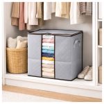 Bolsa Organizadora Grande para Ropa Plegable con Visor Frontal, Cierre y Manijas - Image 9