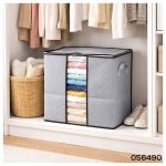 Bolsa Organizadora Grande para Ropa Plegable con Visor Frontal, Cierre y Manijas