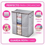 Bolsa Organizadora Grande para Ropa Plegable con Visor Frontal, Cierre y Manijas - Image 6