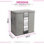 Bolsa Organizadora Grande para Ropa Plegable con Visor Frontal, Cierre y Manijas - Image 3