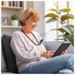 Lupa Redonda de Lectura Colgante Ajustable Con Soporte Flexible - Cuello